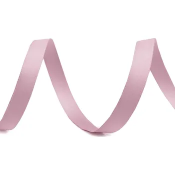 Atlasová hedvábná stuha oboulící šíře 10 mm matná, barva 607 starorůžová