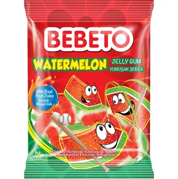 Bonbon BEBETO Watermelon 80g želé bonbony s příchutí MELOUNU (měkké želé bonbony s příchutí vodního melounu)
