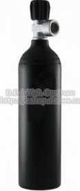 Potápěčská lahev Luxfer LÁHEV PRO ARGON 0,85 L + VENTIL