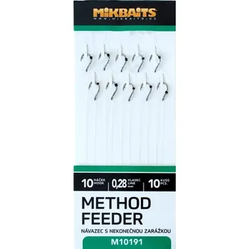 Mikbaits Method Feeder návazce S Nekonečnou Zarážkou 10ks - Velikost 10