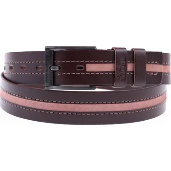 Opasek Pánský kožený opasek Black Hand 100-78 tmavě hnědý - nadměrná délka Velikost = obvod pasu (cm): 125 cm