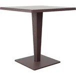 Zahradní stůl RIVA - SIESTA EXCLUSIVE - hnědý - 70x74x70cm, 17kg, ratan/hliník (441212)