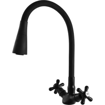 Vodovodní baterie Slezák - RAV CZ MORAVA RETRO Vodovodní baterie dřezová stojánková MK120.0/13CMAT s flexibilním otočným ramínkem se sprchou.