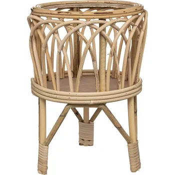 Květináč Atmosphera Stojan na květináč CARM, ratanový, hnědý, 27 cm, 39 cm