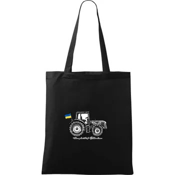Nákupní taška The ghost of Ukraine - traktor - Taška bavlněná - 42 x 38 cm ( Černá )