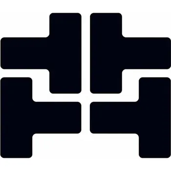 Kancelář Černá extrémně odolná značka – T, 10 × 25 cm – XP 150