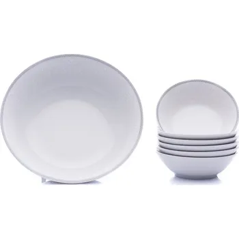 Thun 1794 Opal, kompotová souprava, krajka, šedá, porcelán Thun, 7 d.