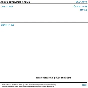ČSN 41 1453 - Ocel 11 453 - Tisk