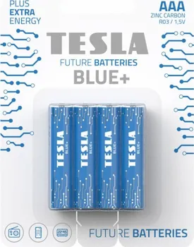 Článková baterie TESLA Blue+ Zinc Carbon AAA 4 ks