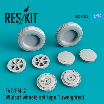 Plastikový model 1/72 F4F/FM-2 Wildcat wheels set type 1 (weighted)