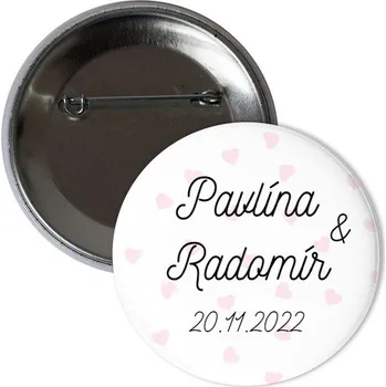 Odznáček s potiskem Svatební odznak