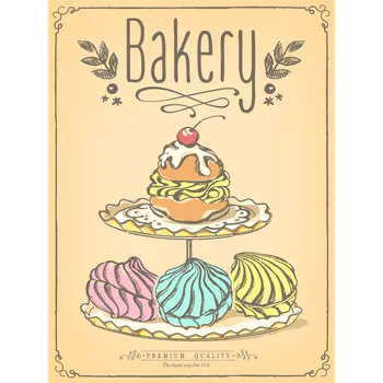 Plechová cedule Plechová cedule BAKERY (třešnička)
