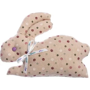 Dekorativní polštářek Lavandia Dekorační a relaxační polštářek ve tvaru Zajíčka s BIO levandulí 28 x 20 cm Vzor Látky: Puntík na režné Uspávací vonný zajíček s BIO levandulí