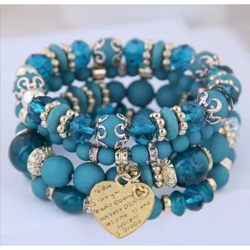 Souprava šperků Sada 4 náramků pro ženy v 6 barevných variantách (Náramky a řetízky)