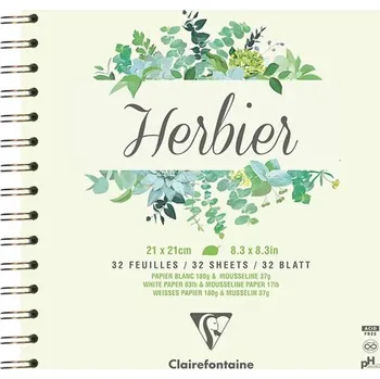 Clairefontaine Skicák botanický (180g/m2, 37g/m2, 2x32listů) 21x21cm