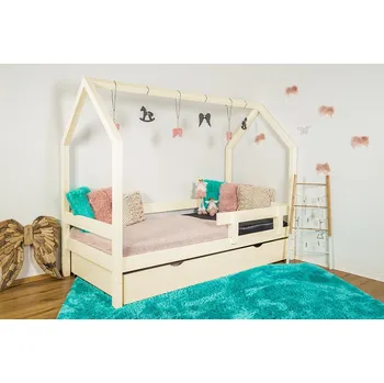 Dětská postel MAXIDO Dětská postel domeček Snílek - jeden šuplík 120x200 Přírodní (Český výrobek)