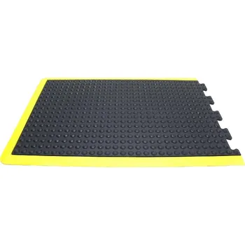 Rohožka Černo-žlutá gumová protiúnavová rohož (okraj) Bubble - 120 x 90 x 1,4 cm