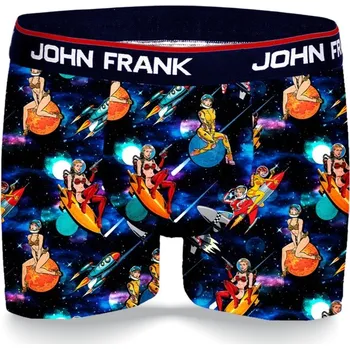 Boxerky Pánské boxerky John Frank JFBD342 Tm. modrá M
