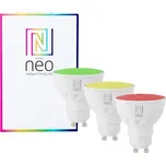 Smart LED žárovka GU10 6W RGB+CCT IMMAX NEO 07724C WiFi Tuya sada 3ks