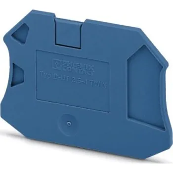 Rozvaděč PHOENIX CONTACT Kryt D-UT 2,5/4-TWIN BU modrý zakonč. 3047142