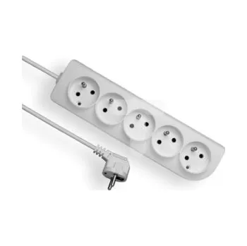 elektrický kabel ACAR Přívod prodlužovací 10m, 5 zásuvek, bílá 20500290