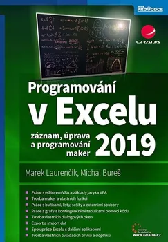 učebnice Programování v Excelu 2019: Záznam, úprava a programování maker - Marek Laurenčík (2021, brožovaná)