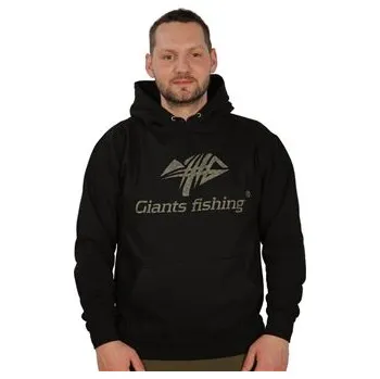 Pánská móda Giants Fishing Mikina s kapucí černá Camo Logo