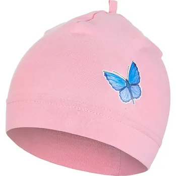 Čepice Little Angel Čepice tenká DEBRA Outlast® - starorůžová/motýl Velikost čepic: 1 | 36-38 cm