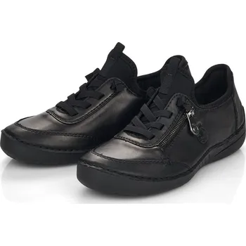 Dámské polobotky Dámské kožené polobotky 52568-00 Rieker černá Barva: schwarz, Velikost: 40