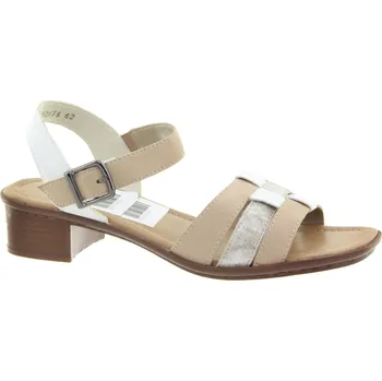 Dámské sandále RIEKER Dámské béžové letní sandálky na podpatečku 62676-62-355 Velikost 41