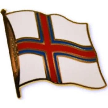 Odznak (pins) 20mm vlajka Faerské ostrovy - barevný