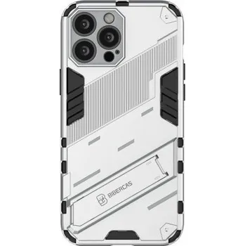 Pouzdro na mobilní telefon Odolný ochranný kryt se stojánkem pro iPhone 13 Pro Max - bílý