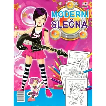 omalovánky MODERNÍ SLEČNA KREATIVNÍ OMALOVÁNKY