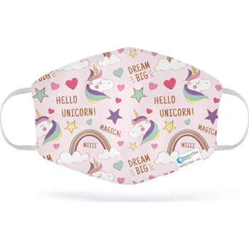 rouška Nanolion Antivirová nanorouška z nanovlákna s aktivním stříbrem znovupoužitelná -Unicorn (dětská)