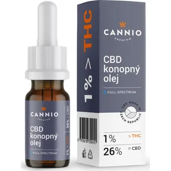 CBD CBD olej 26% s 1% THC ,Cannio Full spectrum 10ml+5ml konopná mast