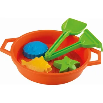 Hračka na písek Androni Sítko na písek s doplňky červené