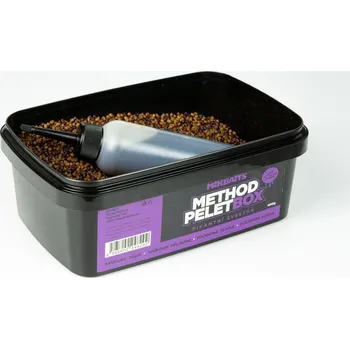 Nástraha Mikbaits Method Feeder pellet box 400g + 120ml aktivátor Příchuť: Pikantní švestka