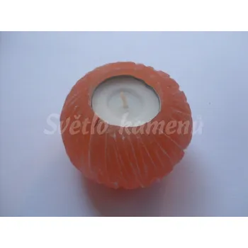 Svícen SVÍCEN SELENIT ORANŽ - koule Zig - Zag