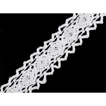 Krajka Bavlněná krajka / vsadka paličkovaná šíře 25 mm
