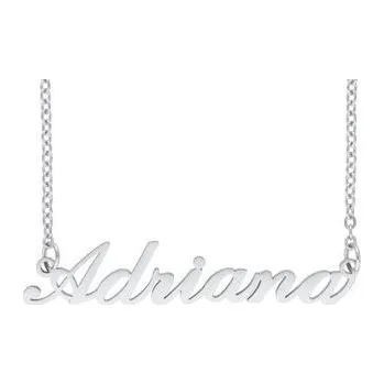 Řetízek Doria Řetízek z oceli se jménem ADRIANA stříbrný