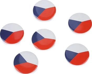Galanterka Placka vlajka Česká republika 3,5 cm 6 ks