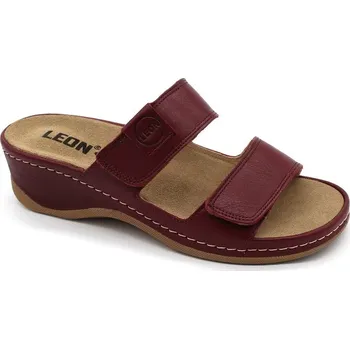 Dámské pantofle Leon Dámská zdravotní obuv Leons Betty - Bordó Barva: Bordó, Velikost: 37