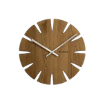 Dubové hodiny VLAHA vyrobené v Čechách se stříbrnými ručkami