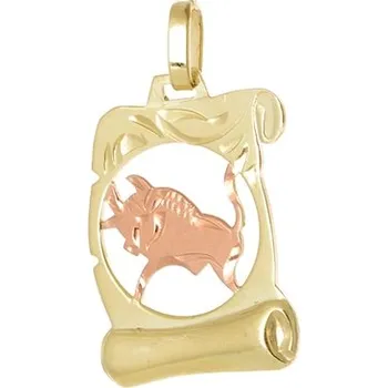 Přívěsek Přívěšek ze žlutého a červeného zlata znamení býk ZZ0846BYKF + dárek zdarma