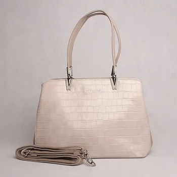 Středně velká světlešedá kabelka do ruky David Jones CM6456A