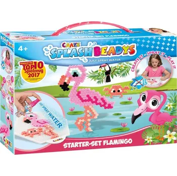 Dětské navlékací korálky Craze 13441 - Splash Beadys Tématická sada plameňák