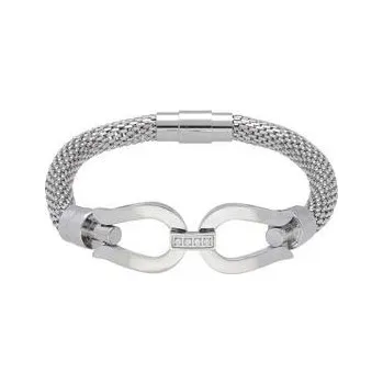 Náramek Doria Náramek stříbrný z oceli s krystalky N072