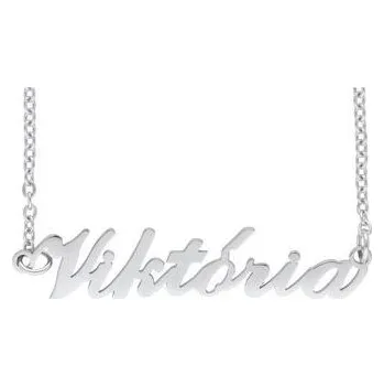 Řetízek Doria Řetízek z oceli se jménem VIKTÓRIA stříbrná chirurgická ocel