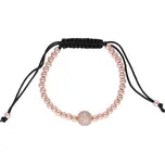 Doria Náramek z korálek z mosadzi v barvě růžové zlato N179