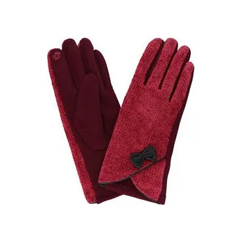 Rukavice Dámské rukavice červené pletené PRIUS uni RS49